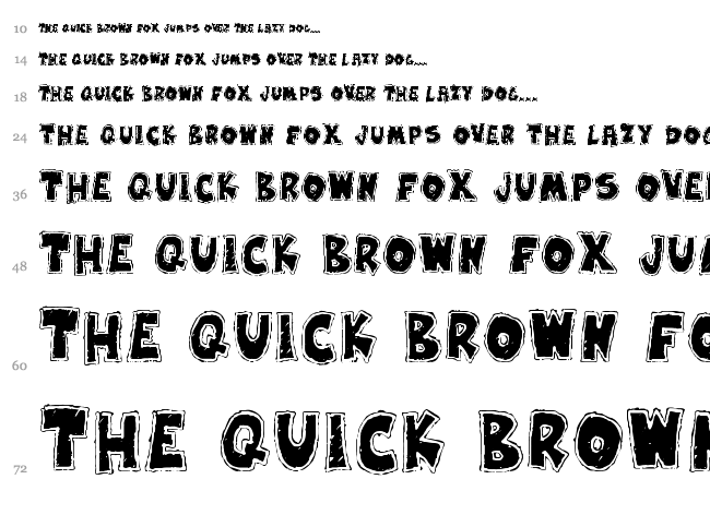 Earwax Wit font waterfall